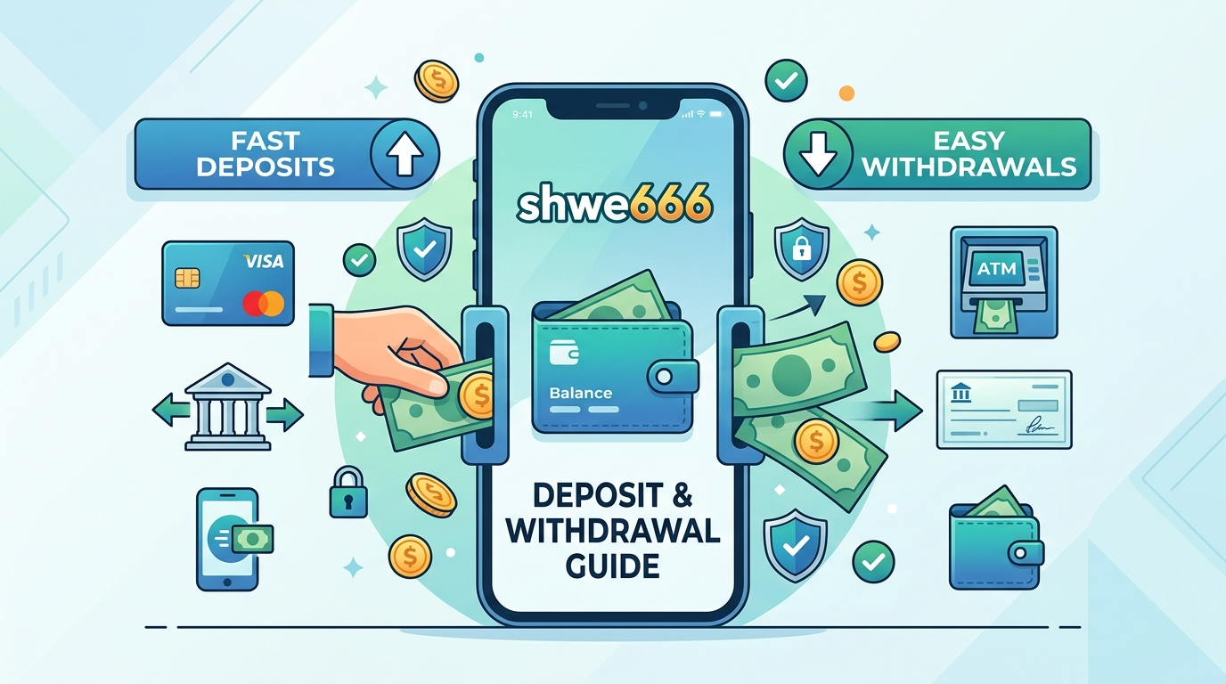 shwe666 apk တွင် ငွေသွင်းခြင်းနှင့် ငွေထုတ်ခြင်း နည်းလမ်းများ