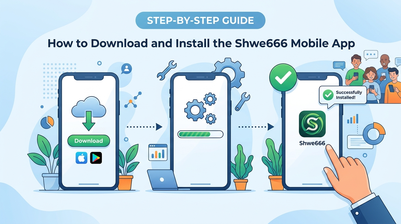 Shwe666 Mobile App ကို ဒေါင်းလုဒ်လုပ်နည်းနှင့် တပ်ဆင်နည်း